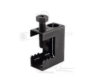 Máy đệm sợi sắt có thể uốn cong, Máy gắn ống ốp galvanized Top Universal Beam Clamps OEM/ Lay In Lugs/ Black Enamel Spring Steel