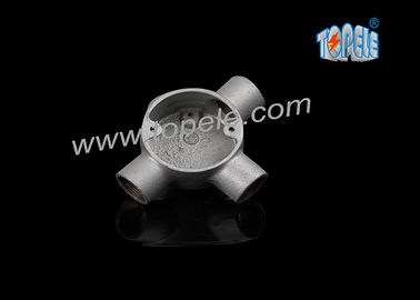 Hộp kết nối tròn bằng sắt mềm mại 3 đường ống điện BS4568 Tee