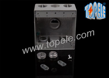 Hộp điện cho dây chuyền mạch chi nhánh nhôm đúc chết hộp chống thời tiết / hộp ổ cắm điện hai băng đảng