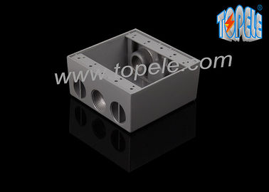 Hộp điện cho dây chuyền mạch chi nhánh nhôm đúc chết hộp chống thời tiết / hộp ổ cắm điện hai băng đảng
