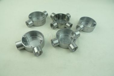 TOPELE BS Hai cách thông qua hộp kết nối nhôm có thể uốn cong tròn, phụ kiện dây dẫn điện kẽm