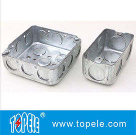 Các hộp điện thép galvanized và nắp / 4 Inch Box đường dẫn vuông với Knockouts