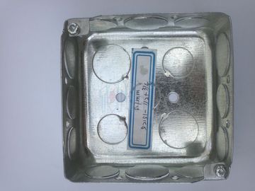 Các hộp điện thép galvanized và nắp / 4 Inch Box đường dẫn vuông với Knockouts