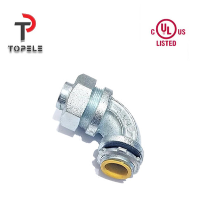 Dòng kết nối ống dẫn dẻo dẻo chất lỏng Zinc Connector 90 độ góc DWJ