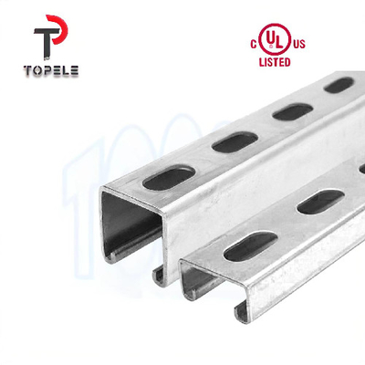 Hot DIP mạ phẳng / khe cắm Strut kênh Unistrut 41X41X2.5mm