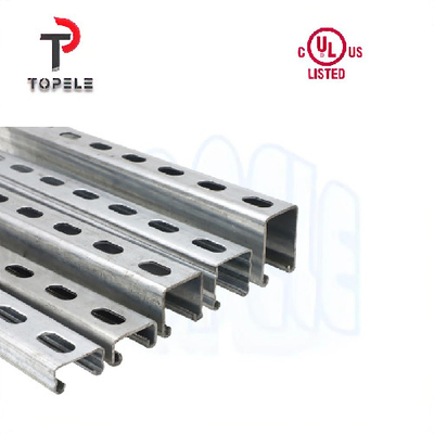 Hot DIP mạ phẳng / khe cắm Strut kênh Unistrut 41X41X2.5mm