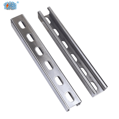 Hot DIP mạ phẳng / khe cắm Strut kênh Unistrut 41X41X2.5mm