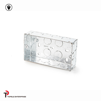 BS4662 GI Switch Một băng nhóm / Hai băng nhóm hộp điện và nắp, hộp dẫn đường GI