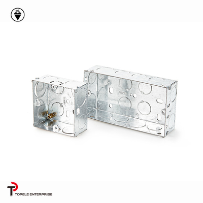 25mm, 35mm thép BS4568 GI Box / Terminal One Gang GI Box, hộp điện và nắp