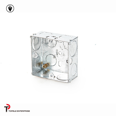 25mm, 35mm thép BS4568 GI Box / Terminal One Gang GI Box, hộp điện và nắp