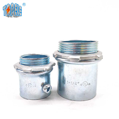 Thép EMT nhựa gốm bộ kết nối vít nén / loại vít
