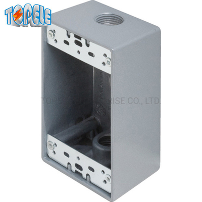 UL Danh sách 4 * 2 nhôm một nhóm thiết bị chống thời tiết hộp đầu ra màu xám
