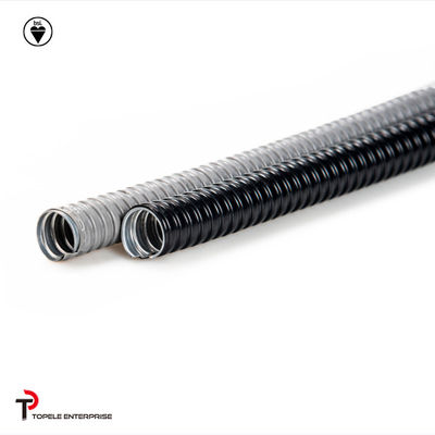 Đường dẫn và phụ kiện linh hoạt PVC thép galvanized điện Xám