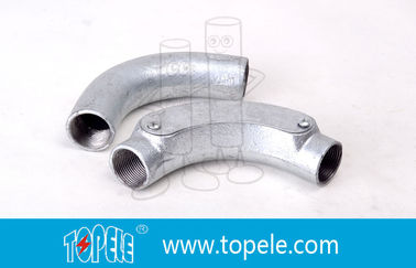 20MM 3 / 4 ′′, 1 ′′ BS4568 GI sắt khuỷu tay hộp kết nối hình tròn bằng sắt có lỗ