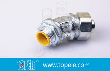 Màu xanh / vàng kẽm đúc linh hoạt chất lỏng dây dẫn chặt chẽ kết nối phụ kiện 90 độ