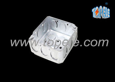 Thép galvanized 4 inch Quadrat Conduit Box, Outdoor Conduit Box với Knockouts