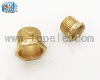 Đồng Flex Metal Conduit Fittings Long / Short Male Threaded Hexagon Bush