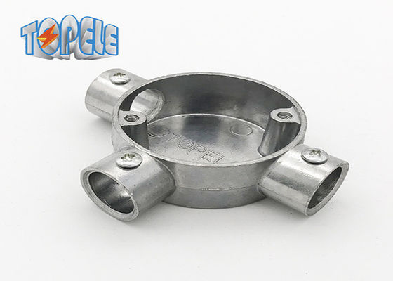 3/4 &quot; 1&quot; BS31 ống dẫn nhôm gắn hình tròn hộp 3 Way / Tee Box Iso