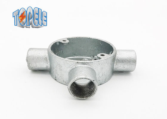 20mm 25mm 32mm BS4568 hộp tròn ống dẫn Three Tee Way hộp sắt mềm