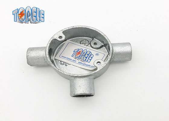 20mm 25mm 32mm BS4568 hộp tròn ống dẫn Three Tee Way hộp sắt mềm