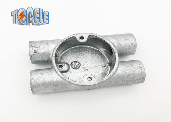 Thiết bị phụ kiện ống dẫn Gi bền BS4568 vòng tròn có thể uốn cong Twin Through - H Way Box
