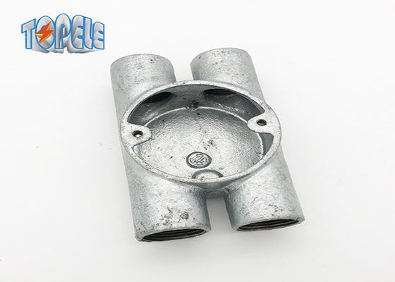 Thiết bị phụ kiện ống dẫn Gi bền BS4568 vòng tròn có thể uốn cong Twin Through - H Way Box