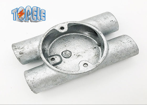 Thiết bị phụ kiện ống dẫn Gi bền BS4568 vòng tròn có thể uốn cong Twin Through - H Way Box