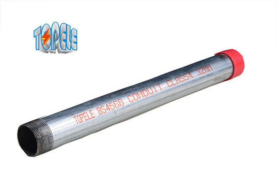 Thép galvanized nóng BS4568 ống dẫn lớp 4 GI ống với máy kết nối và nắp bảo vệ