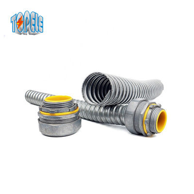 Màu kim loại 1/2 &quot;Zinc Die Cast Flexible Conduit Connector thẳng cho ống dẫn