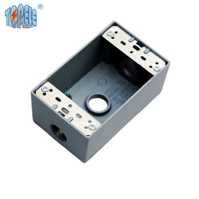UL Danh sách 4x2 nhôm một băng chống thời tiết Outlet Box Xám
