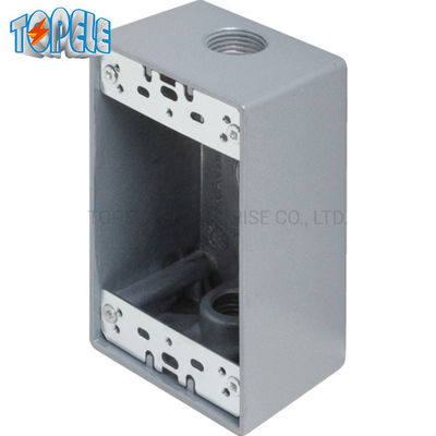 UL Danh sách 4x2 nhôm một băng chống thời tiết Outlet Box Xám