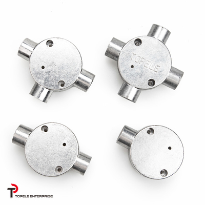 TOPELE 25MM Hot-Dip Galvanized Aluminium Junction Box / Metal Conduit Box với tiêu chuẩn BS4568/