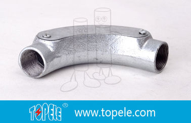 20MM 3 / 4 ′′, 1 ′′ BS4568 GI sắt khuỷu tay hộp kết nối hình tròn bằng sắt có lỗ