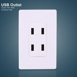 Đen 4 cổng USB GFCI Máy nhận điện USB Điện với tấm không vít