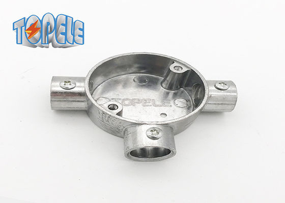 3/4 " 1" BS31 ống dẫn nhôm gắn hình tròn hộp 3 Way / Tee Box Iso