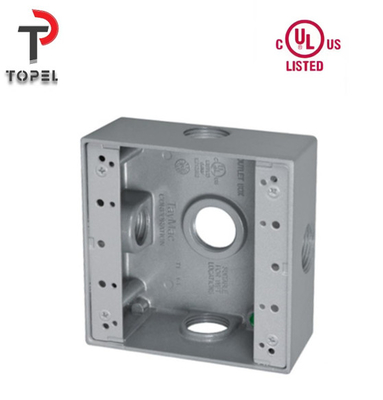 2 Gang Outlet Chống thời tiết hộp điện nhôm UL liệt kê